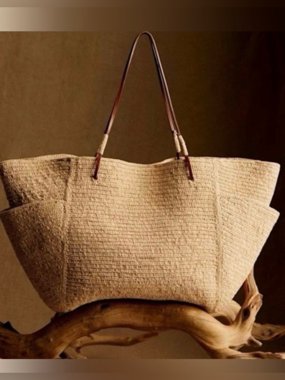 SEZANE RAFFIA PALOMA BASKET TOTE BAG ⚜️ - Picture 13 of 16